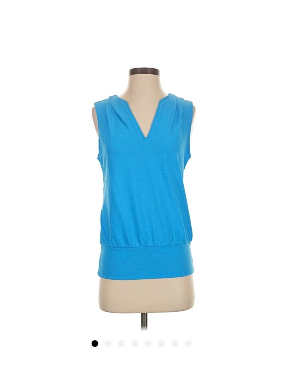 Boston Proper Turquoise V-Neck Sleeveless Shell